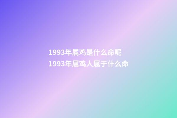 1993年属鸡是什么命呢 1993年属鸡人属于什么命-第1张-观点-玄机派